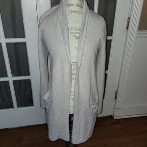 Barefoot Dreams Womens Tan‎ Bamboo Chic Lite Open Front Cardigan Sweater Small